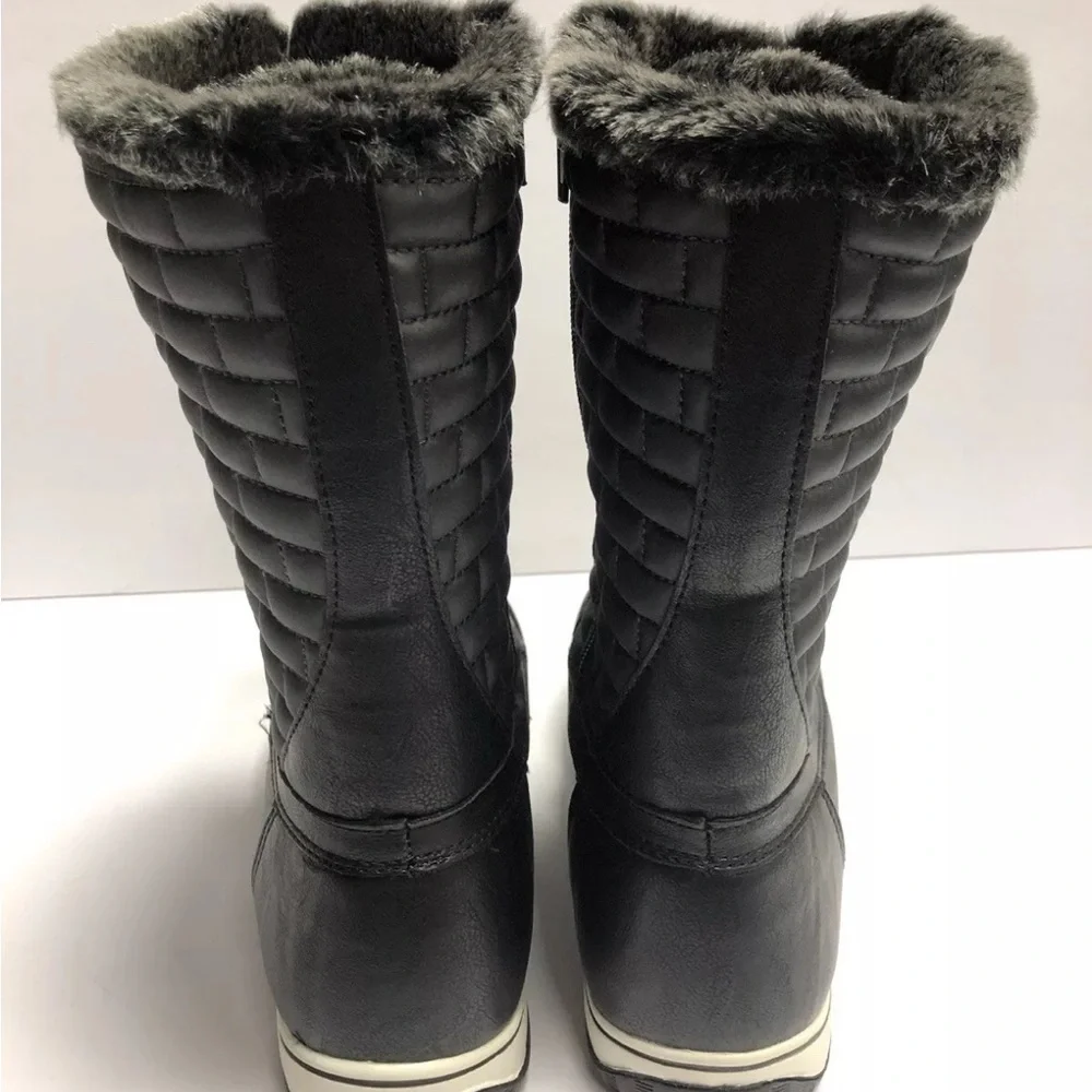 Tundra Women’s Zermat, Black Winter Boots, Size 8M